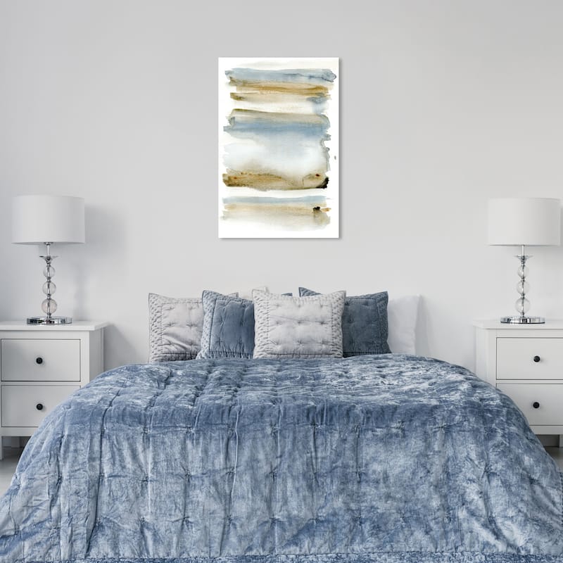 Wynwood Studio Abstract Fresh Mist Blue and Modern & Contemporary Wall Art Canvas Print - 36 x 24