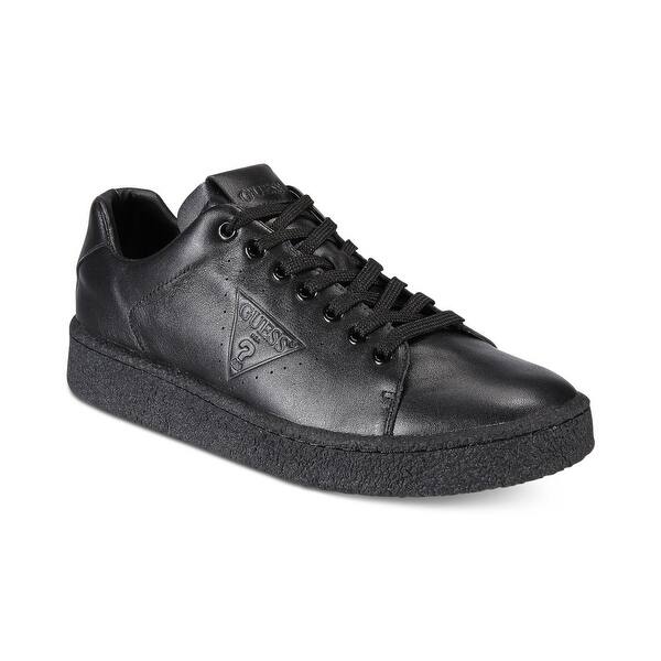 Shop Guess Mens Athos Leather Low Top Lace Up Fashion Sneakers