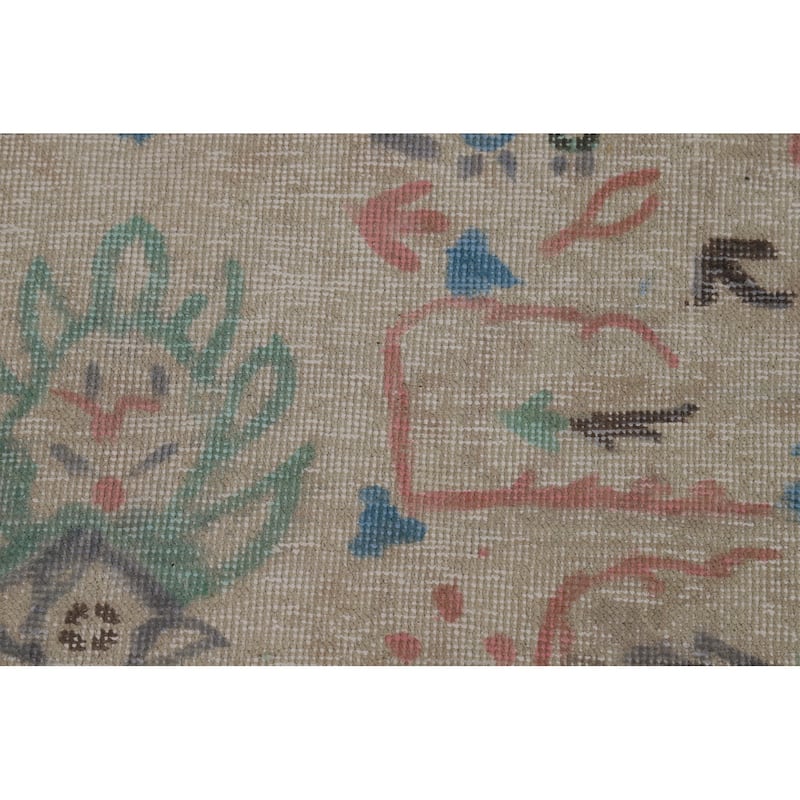 Overdyed Tabriz Persian Area Rug Hand-Knotted Wool Carpet - 7'8"x 10'8"