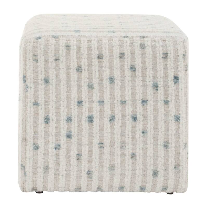 Uttermost Joie White Chenille Ottoman