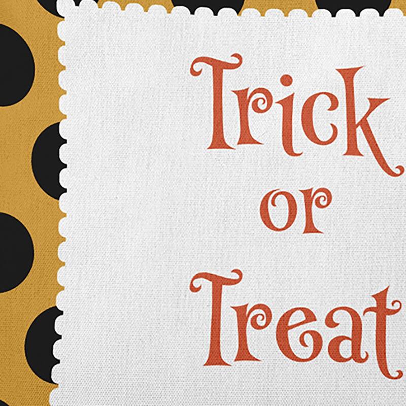 Halloween Trick or Treat Dots Accent Pillow