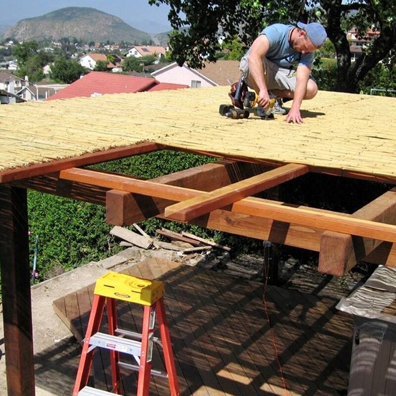 Natural Bamboo Fencing Rolled Fence Panel Patio Privacy Screen