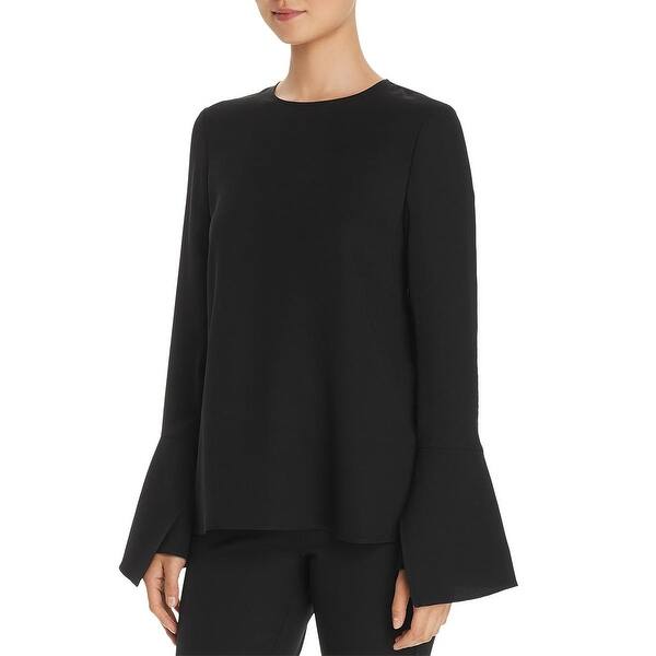 Shop Lafayette 148 New York Womens Jasmia Blouse Silk Bell Sleeves