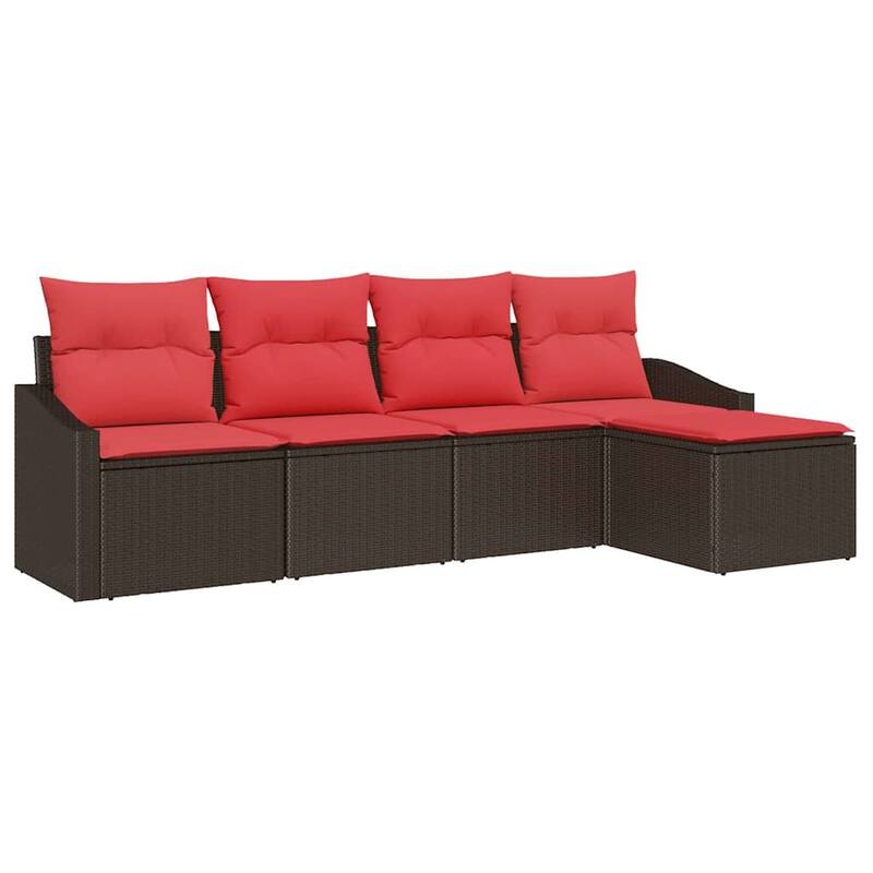 vidaXL 6 Piece Garden Sofa Set with Cushions - 91.7×46.1×27.2