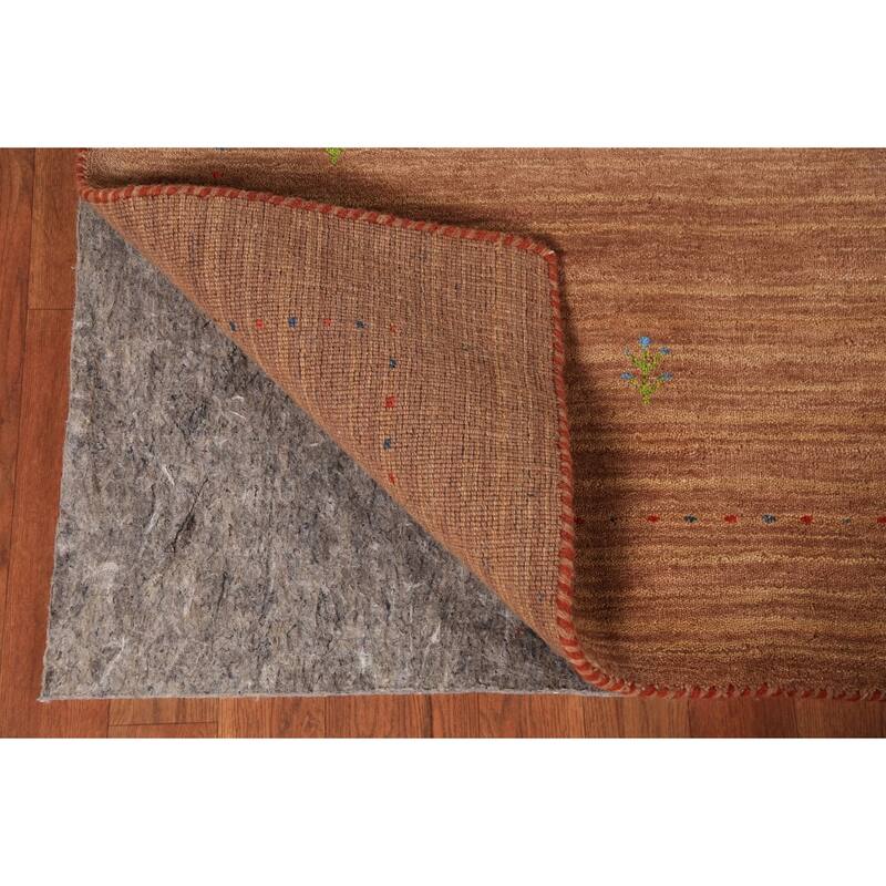 Tribal Gabbeh Indian Foyer Rug Hand-Knotted Modern Wool Carpet - 3'2" x 4'11"