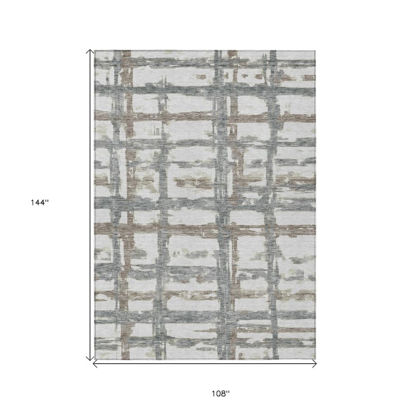 HomeRoots Striped Transitional Rectangle Outdoor Rug