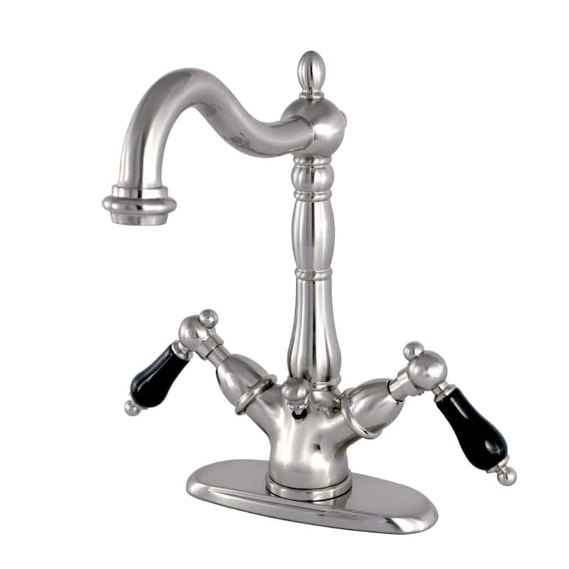 Kingston Brass Duchess 1.2 GPM Centerset Bathroom Faucet with Black - Brushed Nickel