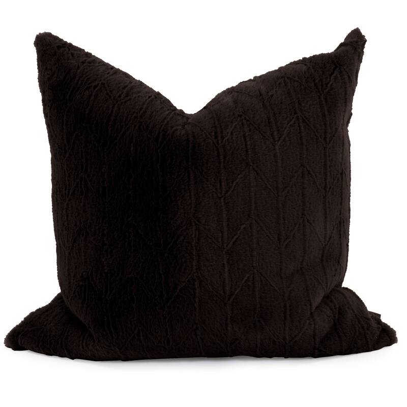 Allan Andrews 24" x 24" Angora Ebony Pillow - Down Fill