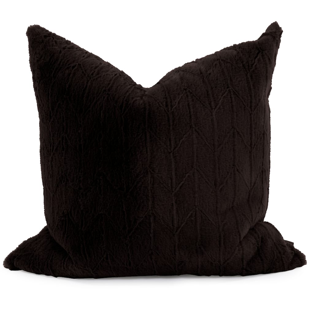 Allan Andrews 24" x 24" Angora Ebony Pillow - Down Fill
