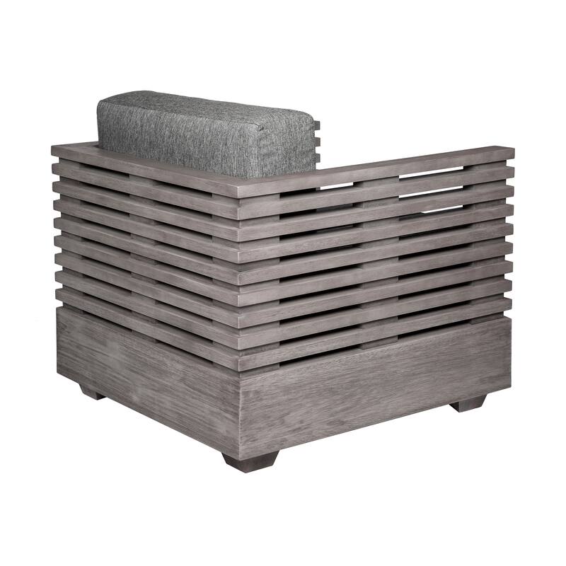 Vivid Modern Solid Wood 4 Piece Outdoor Conversation Set with Olefin Cushions