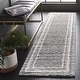 preview thumbnail 97 of 96, SAFAVIEH Border & Stripe Shag Eirny Modern 1.4-inch Thick Rug 2'2" x 8' Runner - Grey/Ivory - Runner