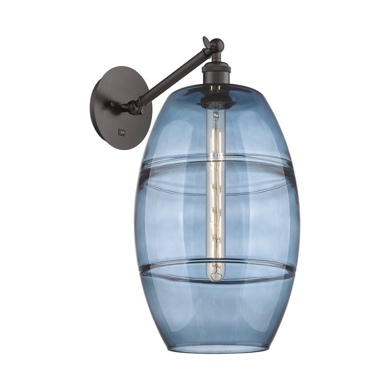Innovations Lighting Endless Possibilities Ballston - Vaz - 1 Light 10" Adjustable Sconce - Arm Adjusts Up and Down - Blue/Oil Rubbed Bronze