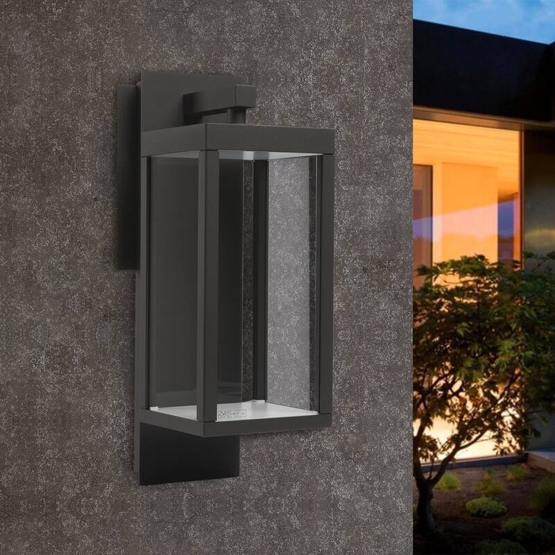 Outdoor Wall Sconce Lantern Dusk to Dawn Sensor 13W 800Lm 3000K