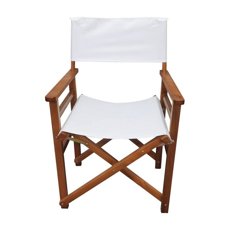 2-Piece Populus Wood & Canvas Director's Chair Set, Foldable