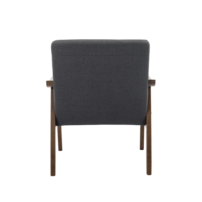 Porthos Home Galina Fabric Accent Chair with Rubberwood Legs