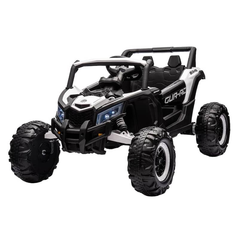 24V Ride On UTV Car, Battery Powered Electric Vehicles - White