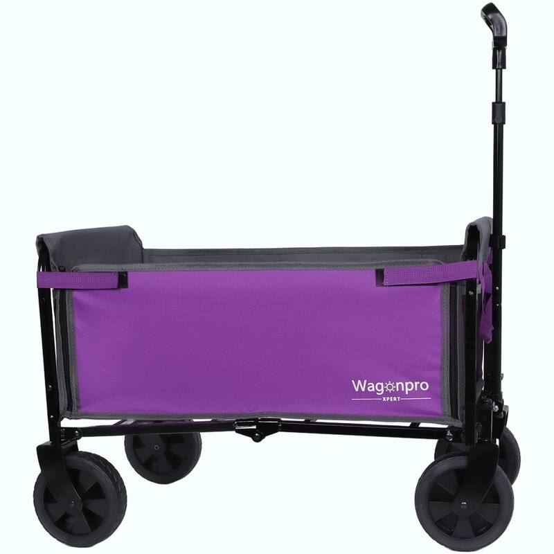 All-in-One Convertible Folding Utility Trolley with 4 Wheels, Bench Seat & Dog Leash