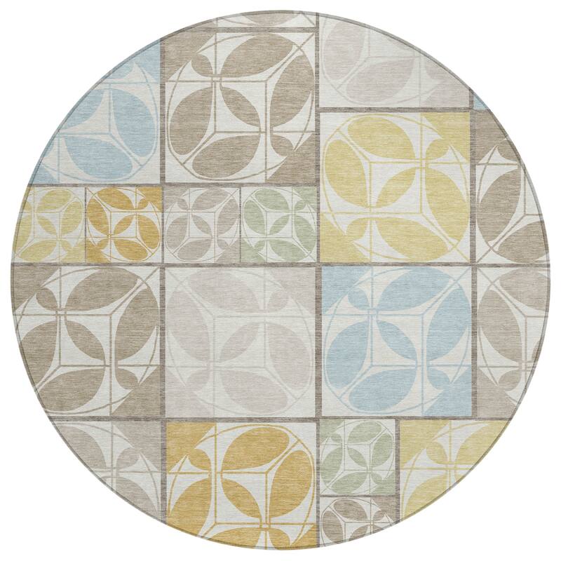 Machine Washable Indoor/ Outdoor Patch Lupton Chantille Rug