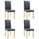 preview thumbnail 1 of 3, vidaXL Dining Chairs 4 pcs Gray Faux Suede Leather
