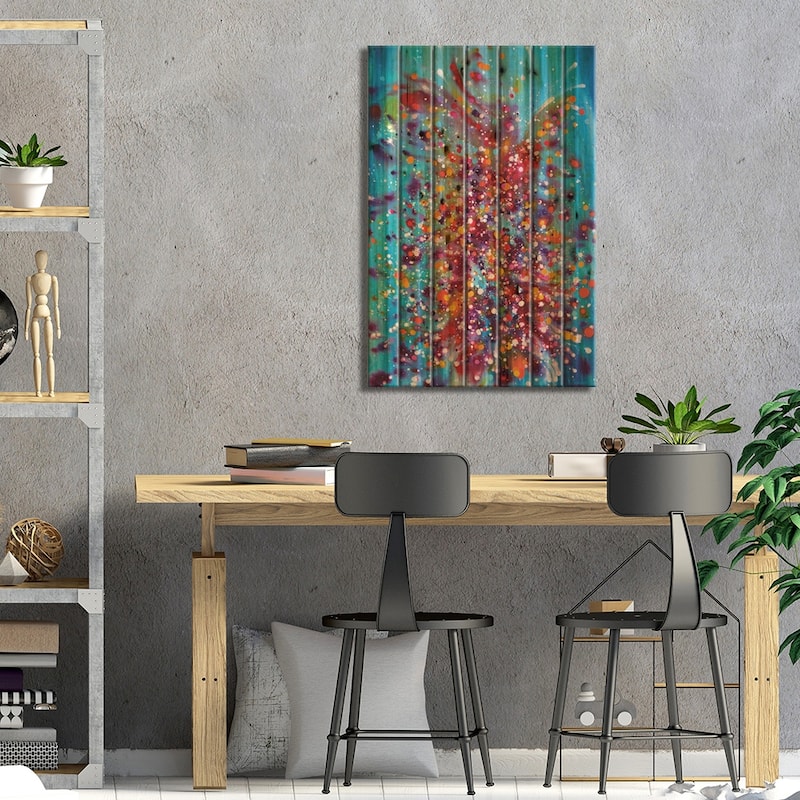 A Dance Between Time And Space Print On Wood by Kristen Leigh - Multi-Color