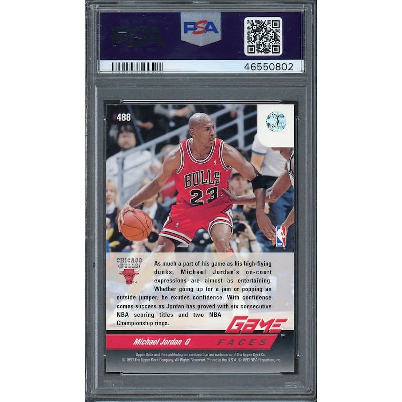 Michael Jordan 1992 Upper Deck Basketball Card #488 Graded PSA 8 - 8'6" x 11'6"