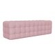 preview thumbnail 9 of 9, 2-Pcs Tufted Upholstered Platform Wooden Bedframe with Ottoman, Pink