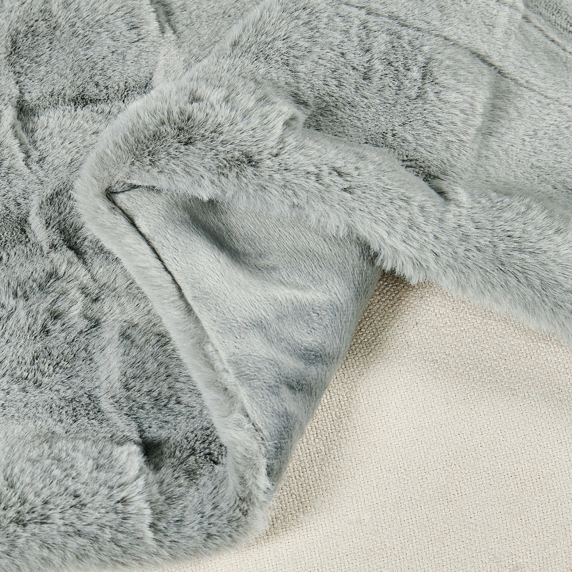 Home Soft Things Brick Textured FauxFur Throw Decorative Blankets 60 x 70 Grey