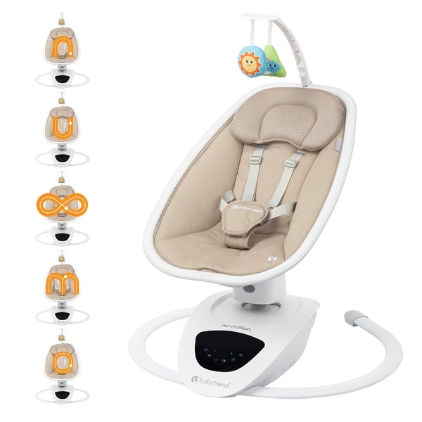 slide 2 of 5, Baby Trend Nu-Motion Infinity Swing, Dash Tan