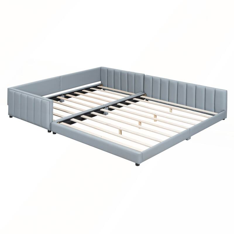 Queen Size and Twin XL Size Upholstered Platform Bed