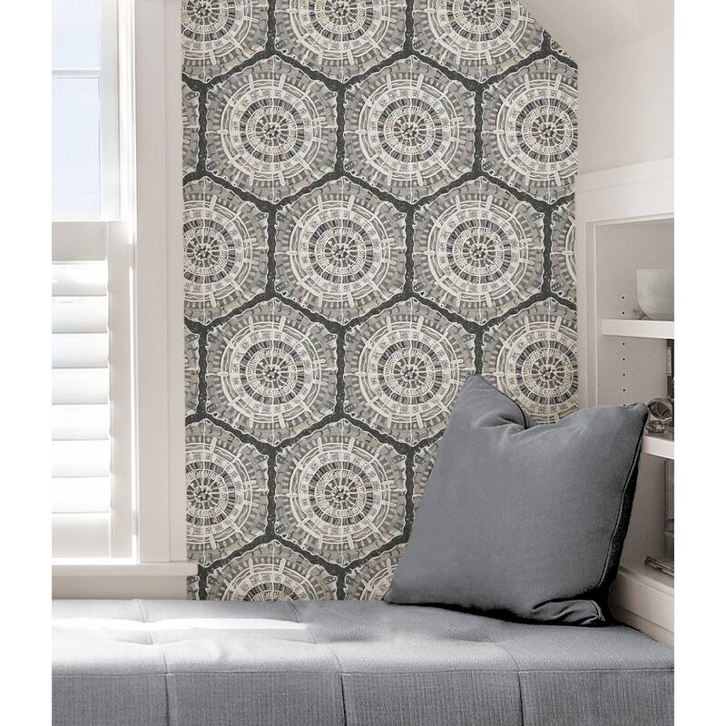 LiLi WhittWhitt Charcoal Harmony Peel & Stick Wallpaper