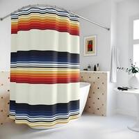 WABI SABI STRIPE BROWN Shower Curtain By Kavka Designs - On Sale - Bed Bath  & Beyond - 30497470