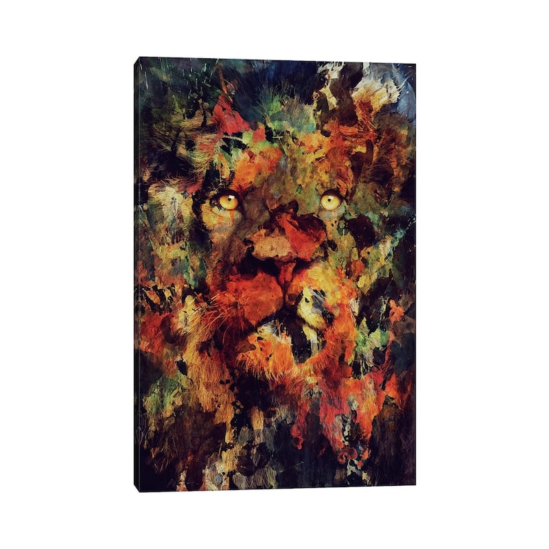 iCanvas "Watercolor Lion" by Andreas Lie Canvas Print
