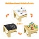 preview thumbnail 6 of 23, Costway Kids Table Chairs Set With Storage Boxes Blackboard Whiteboard