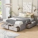 preview thumbnail 46 of 52, Full/Queen Size Platform Bed with 6 Storage Drawers, Wooden Bedframe, Storage Bed, Headboard Not Include, for Kids/Teens/Adults Antique White - Queen