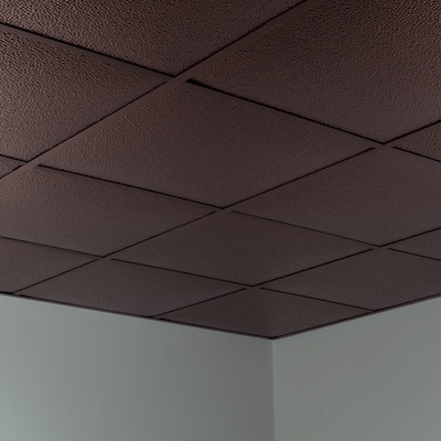 FASÄDE Border Fill Decorative Vinyl 2ft x 2ft Lay in Ceiling Panel in Oil Rubbed Bronze (5 Pack)