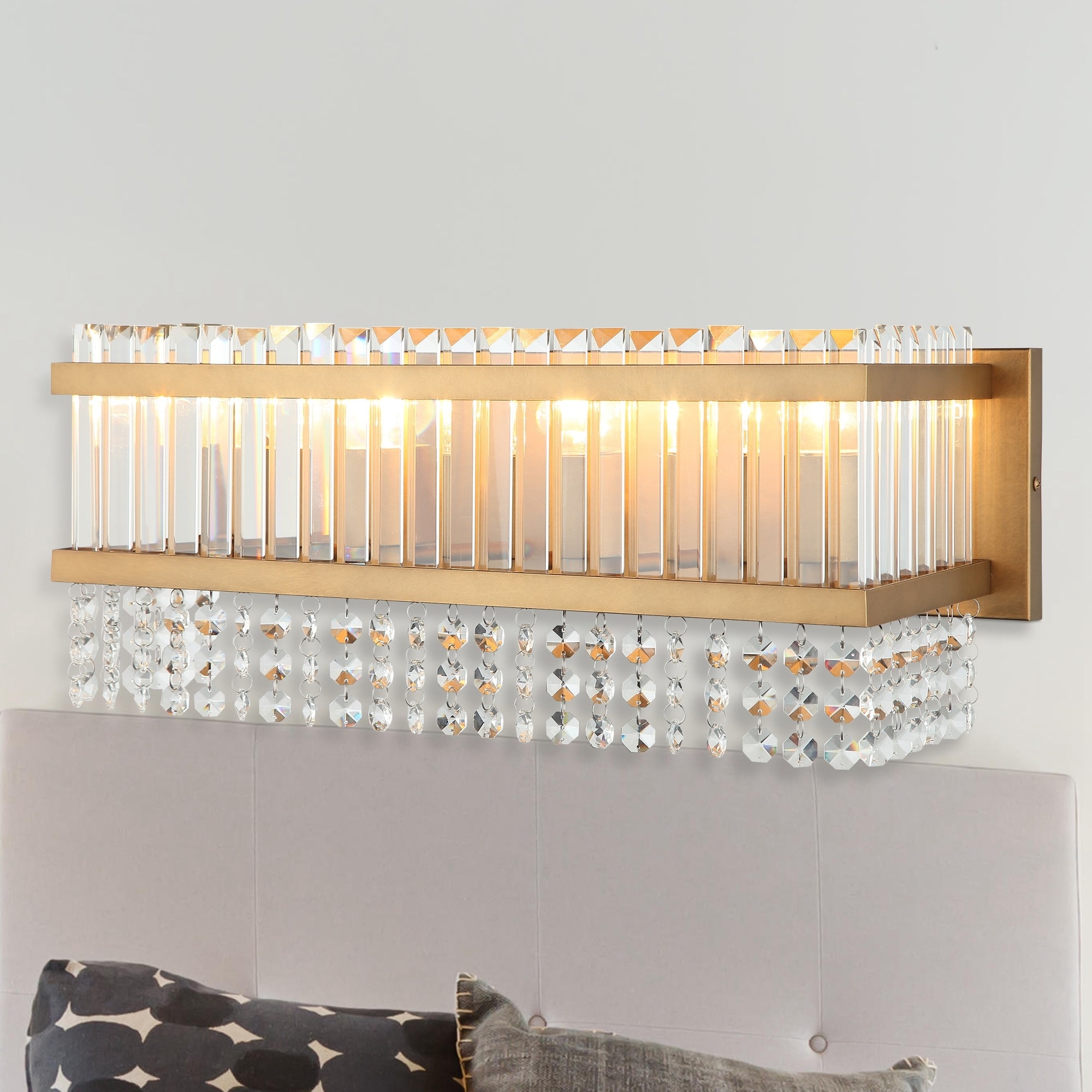 Crystal lights store for bathroom