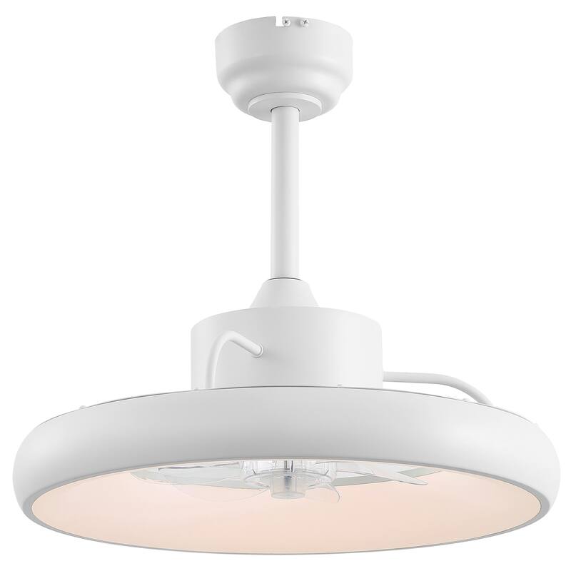 OVAL AIR AIR8002 20" 7 Blade Smart Switchable White LED Fandelier - White