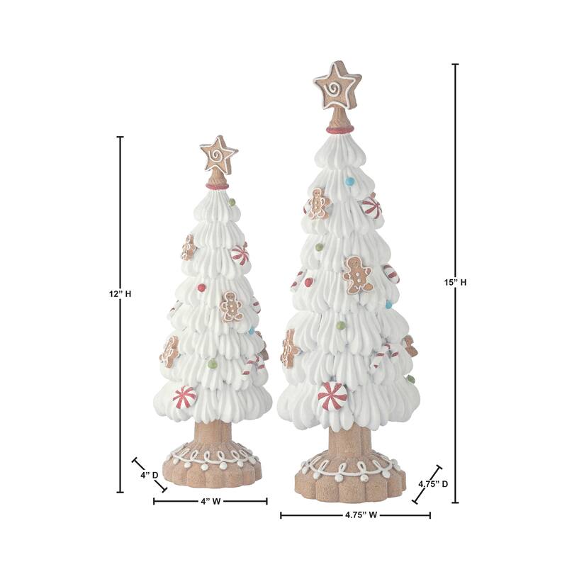 13-15" Resin Sweets Tree Set of 2