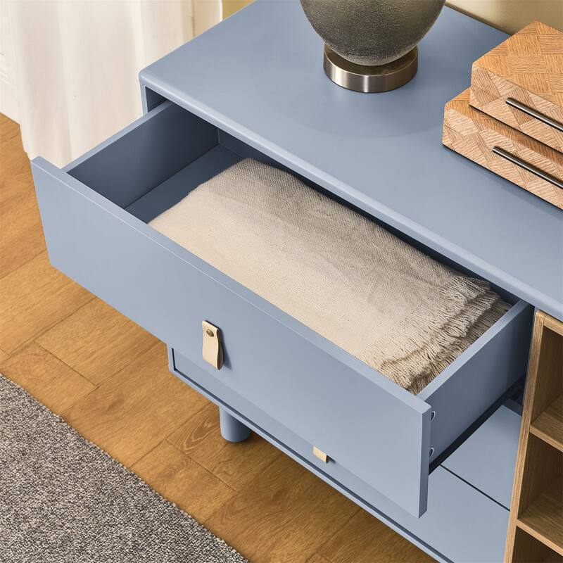 Storage Cabinet with Doors and Drawers