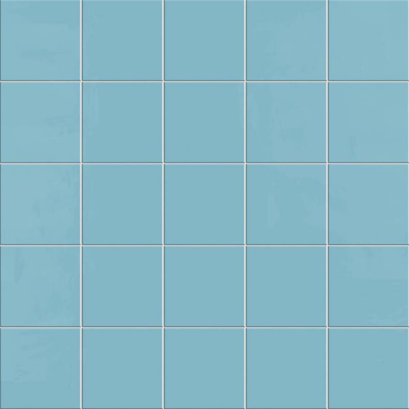 Merola Tile Monocolor Celeste 7-7/8" x 7-7/8" Ceramic Floor and Wall Tile