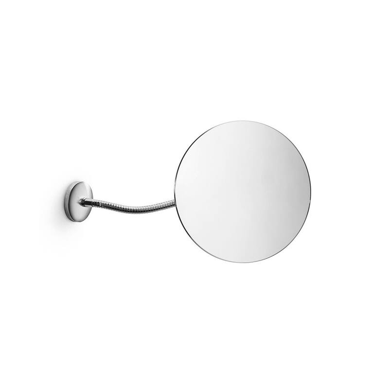WS Bath Collections Mevedo 7-1/8" x 7-1/8" Frameless Bathroom Mirror - Polished Chrome