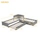 preview thumbnail 19 of 17, L-Shaped Twin Platform Bed with Trundle, Storage Drawers and Built-in Desk, Space-Saving Corner Bed