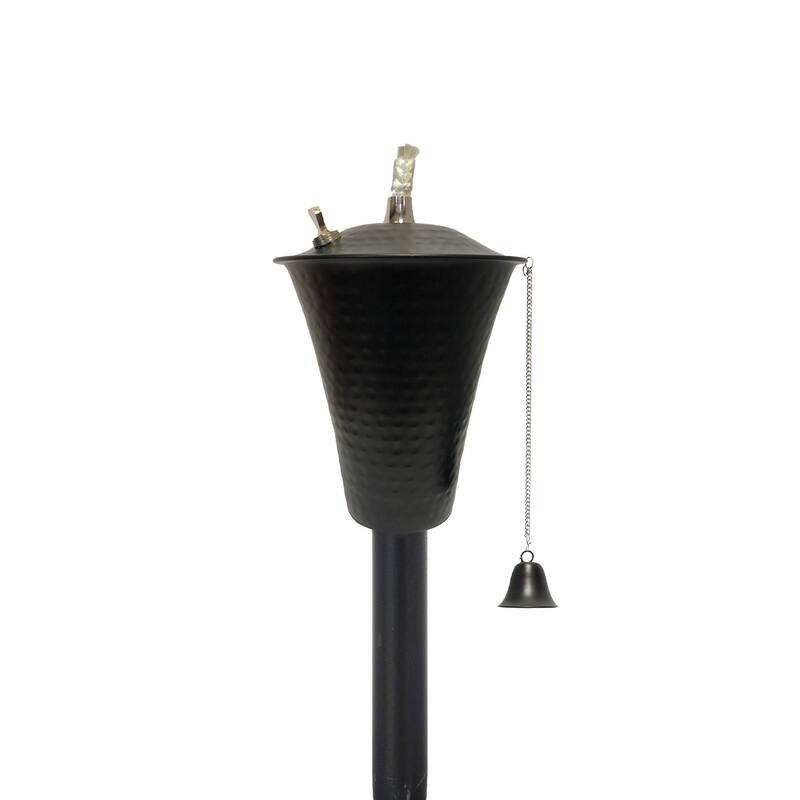 Kona Style Tiki Torch - Hammered Black - 1 Pack