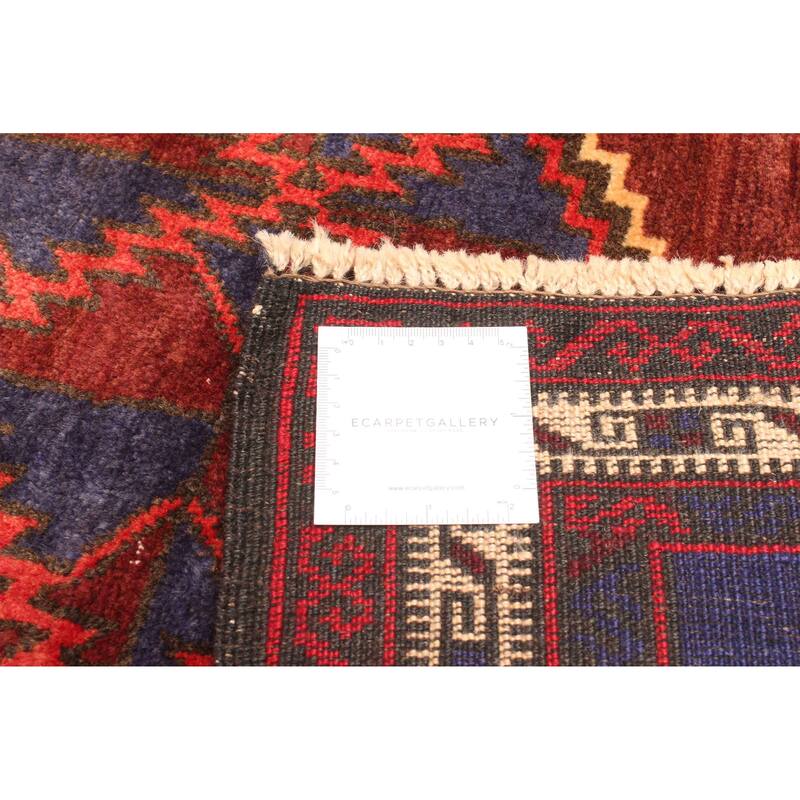ECARPETGALLERY Hand-knotted Teimani Red Wool Rug - 2'11 x 4'6