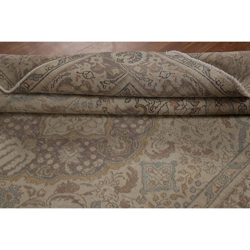 Tabriz Persian Area Rug Hand-Knotted Traditional Wool Carpet - 6'5"x 9'1"