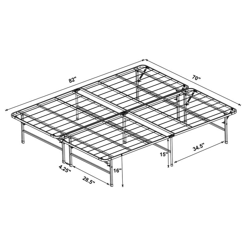 Mabel Metal Mattress Support Platform Bed Black