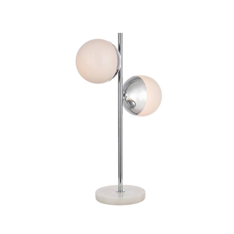Mid-century Modern Frosted White Glass Table Lamp