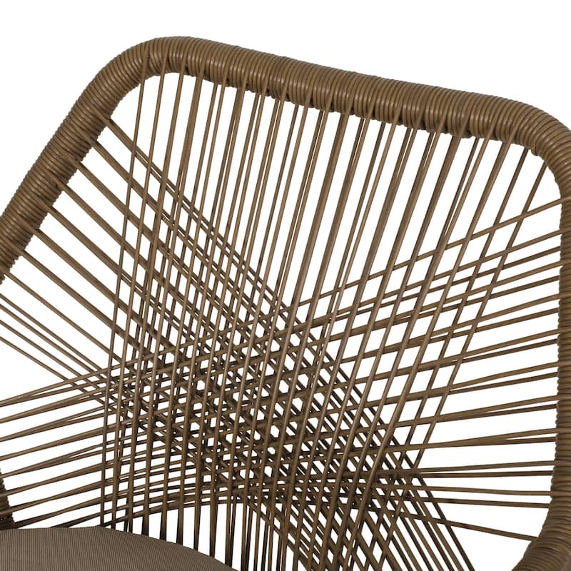 Fromberg Outdoor Wicker 7 Piece Dining Set with Cushion by Christopher Knight Home