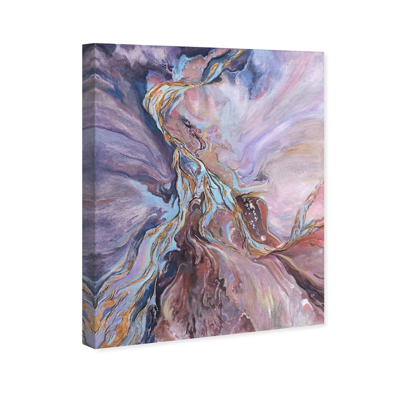 Wynwood Studio Abstract Royal Crystal II Purple and Modern & Contemporary Wall Art Canvas Print