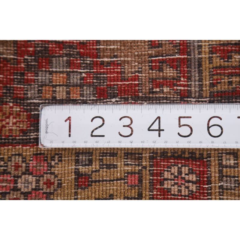 Vegetable Dye Ardebil Persian Runner Rug Hand-knotted Wool Carpet - 3'3"x 12'8"